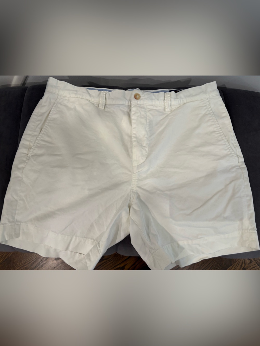 Like New Ralph men’s Lauren White Cotton Bermuda Shorts sz 34
